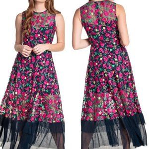 Dress the Population floral illusion dress